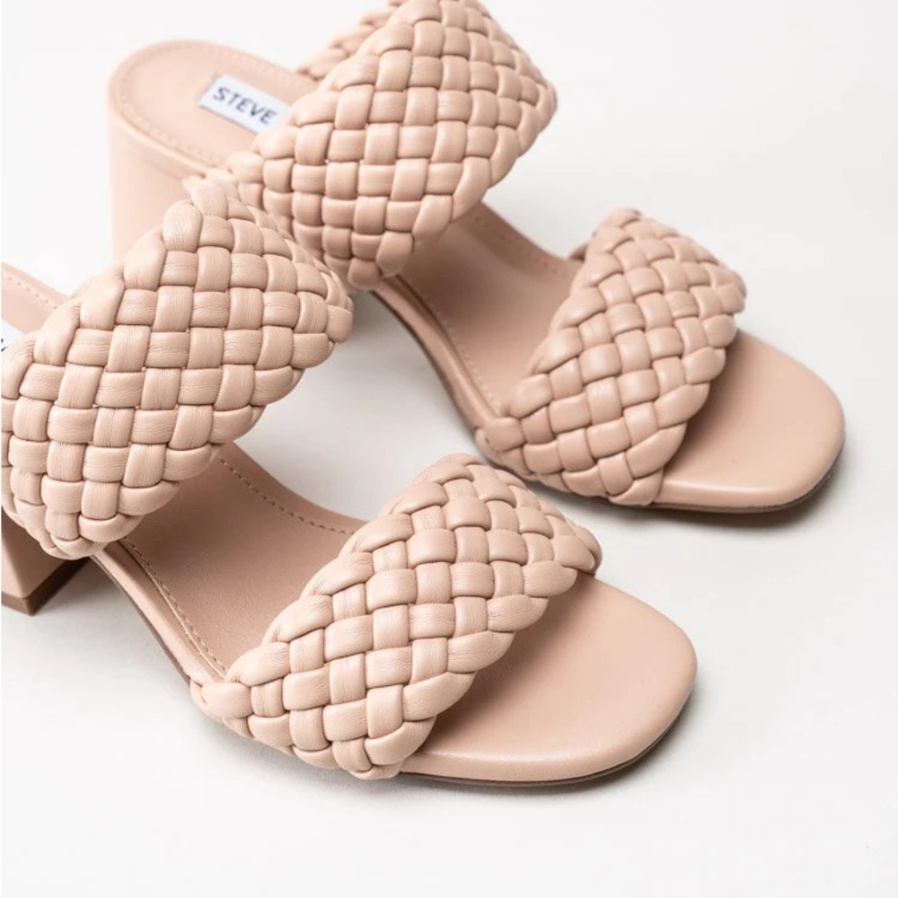 Steve Madden Daphnee Braided Block Heel Sandal, Nude